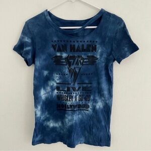 Van Halen Tie Dye Cut Out Whiskey A Go Go Tee XS